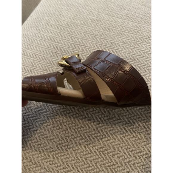 Vaneli Sandals for Women on Sale up to 90% Off: Poshmark New Vaneli Errita Curb Chain Slide Croc Brown Sandals Size 8N